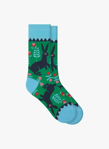 Sokken met print - katoenblend BLEUFORET Groen